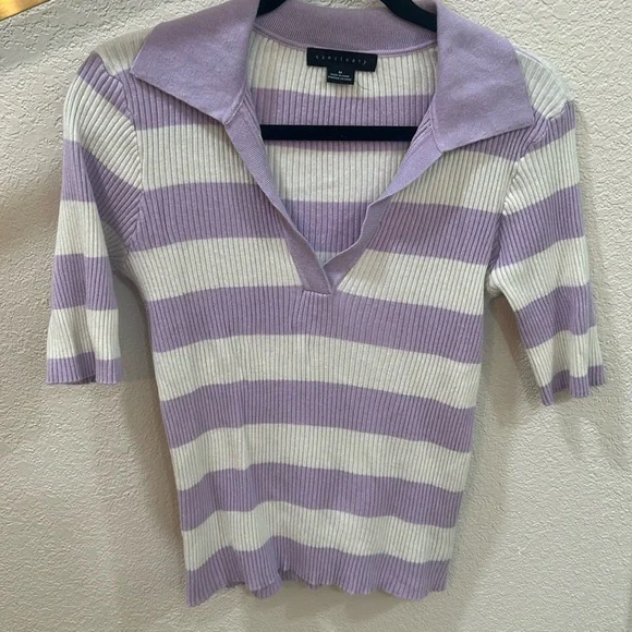 Sanctuary Prep polo ribbed top - Picture 3 of 7